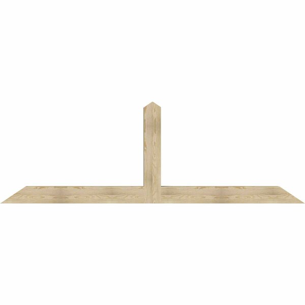 Ekena Millwork Portland Rough Sawn Timber Gable Bracket, Douglas Fir, 108"W x 36"H x 6"D x 6"F, 8/12 Pitch GBW108X36X0606POR00RDF - main